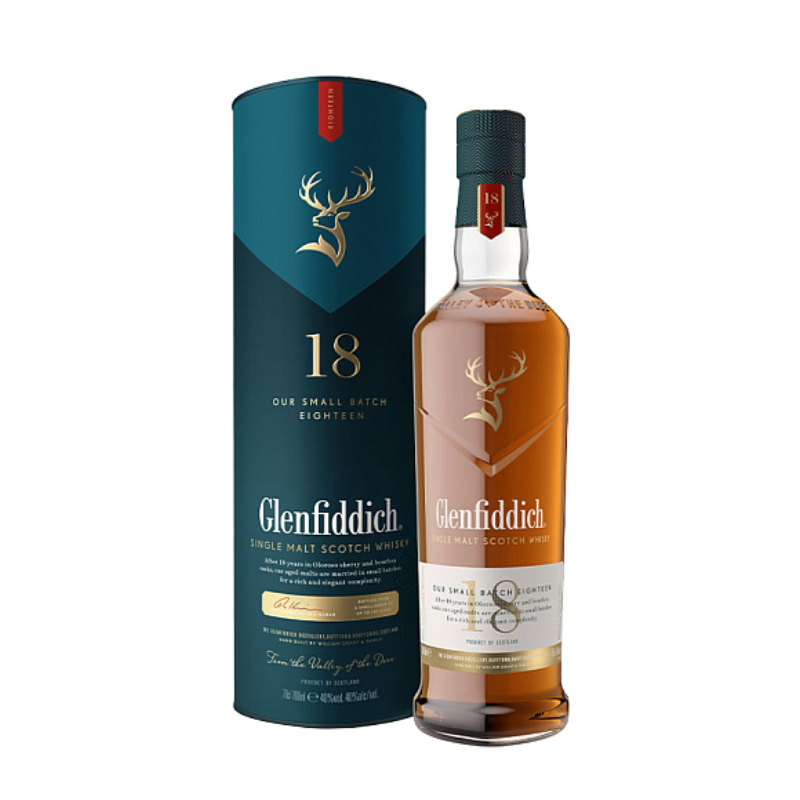 Glenfiddich 18 Year Old Single Malt Scotch Whisky Geschenk