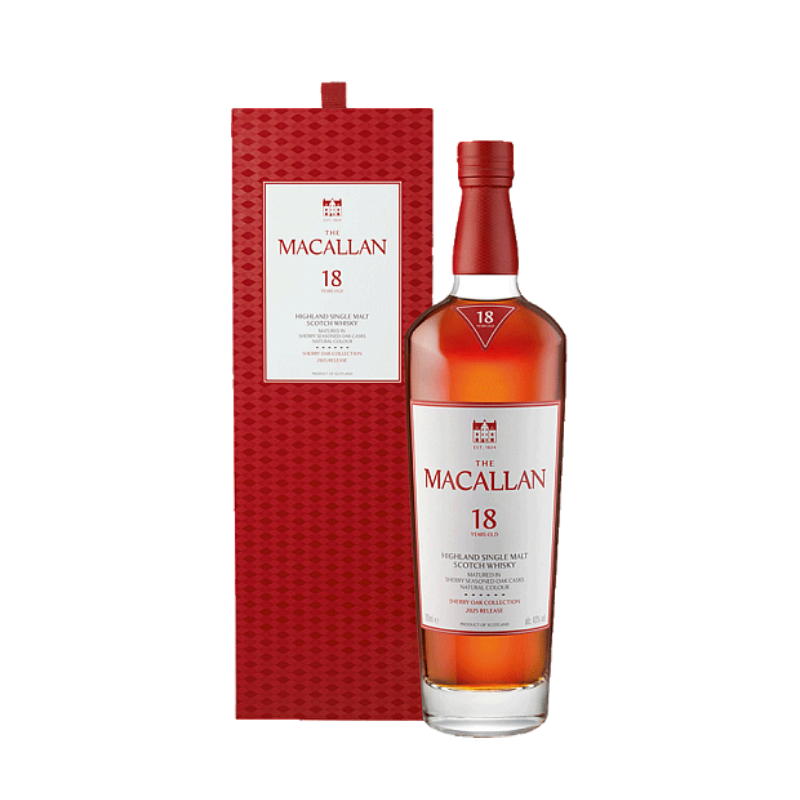 The Macallan 18 Year Old Sherry Oak Scotch Whisky . Koop whisky