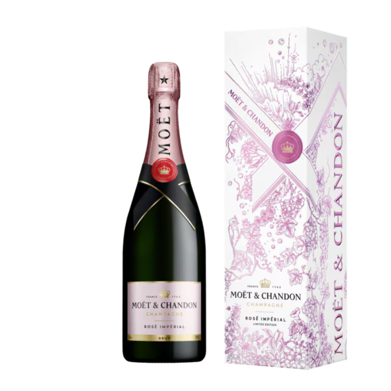 Doos 1 fles Moët & Chandon Imperial Brut Rosé Geschenk
