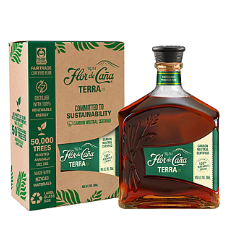 Flor de Caña 15 años Terra 70 cl Geschenk
