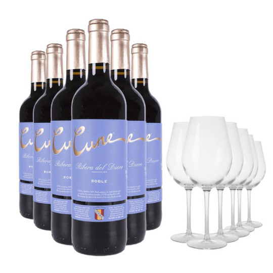 6 flessen Cune Roble Ribera...