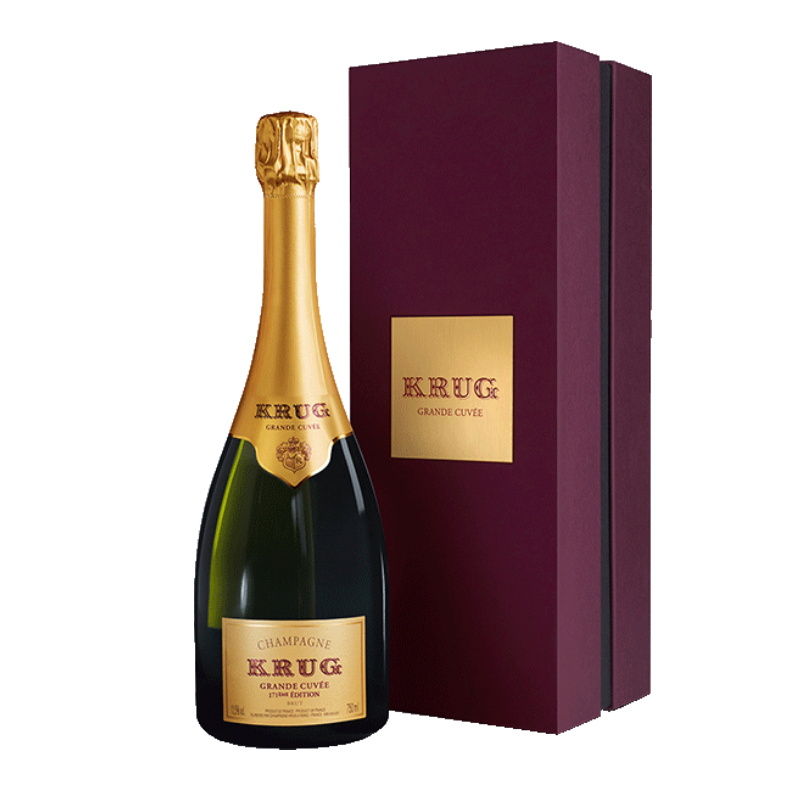 Doos 1 fles Krug Grande Cuvée Edition 173th