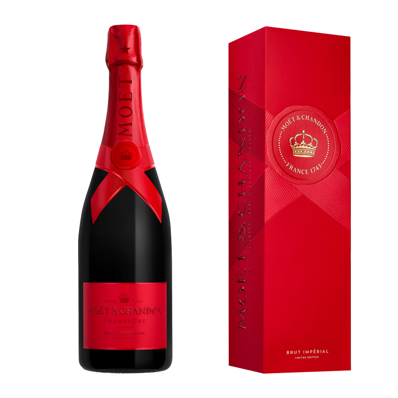 Etui 1 fles Moët & Chandon Imperial Red Edición Limitada 2025