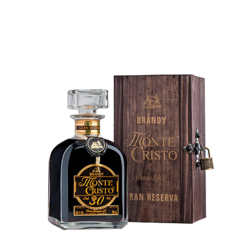 Brandy Monte Cristo 30 años Gran Reserva con Estuche de Madera Geschenk
