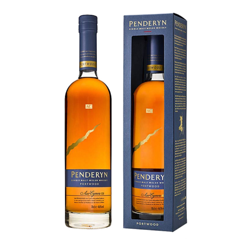 Penderyn Single Malt Welsh Whisky Portwood met geschenkdoos Geschenk