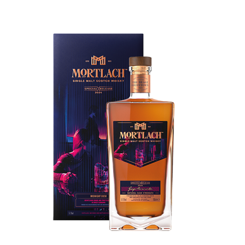 Mortlach Midnight Dusk Special Release 2024 met geschenkdoos Geschenk