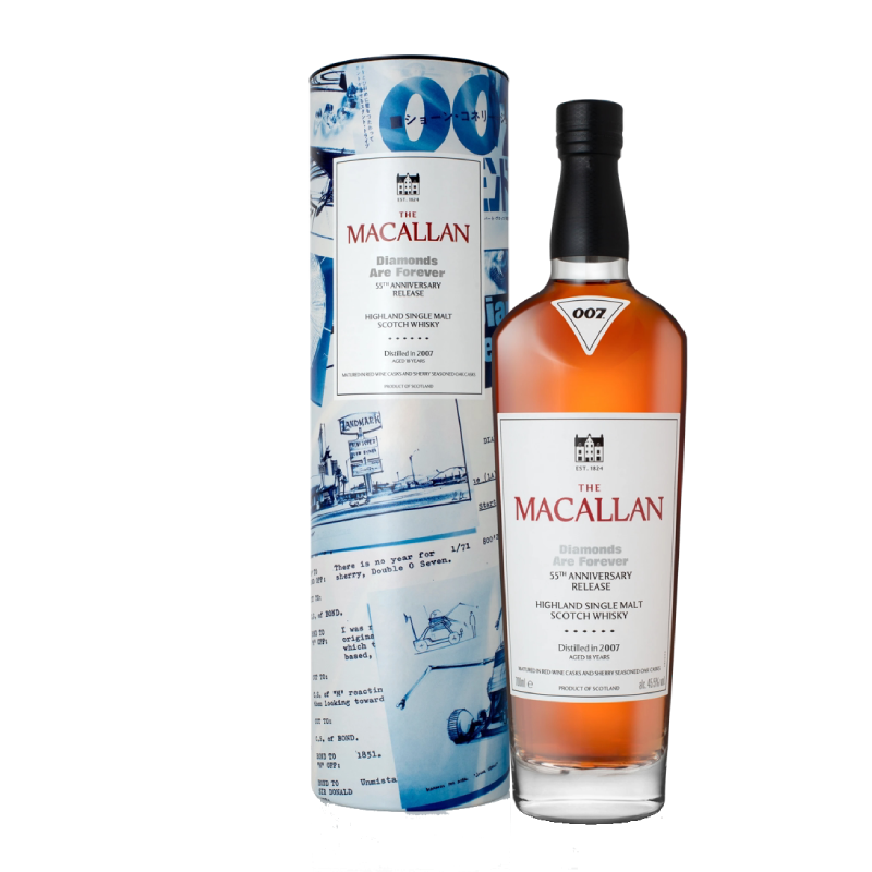 Macallan x James Bond 18 Year Old Diamonds Are Forever 70 cl. 2007